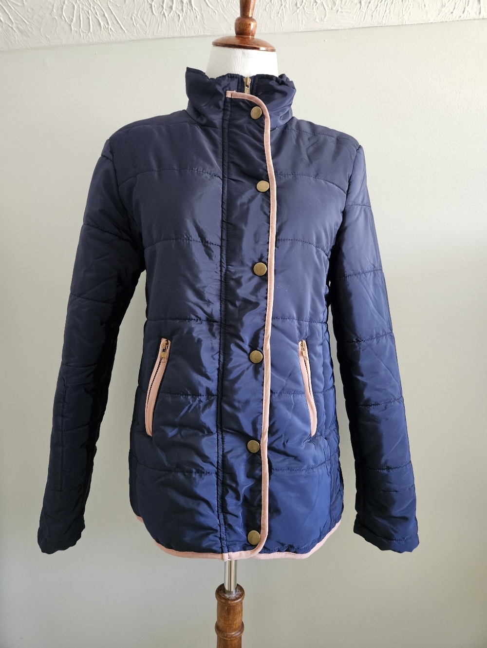 Youboya | Navy Jacket with Pink Trim
